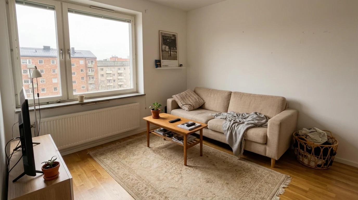 A living room brought to its best by an honest Maison Scoliege edit