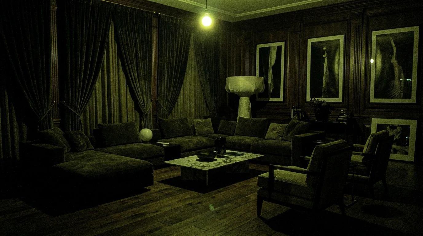 Demonstration: a grand living room in poor low light, before the edit